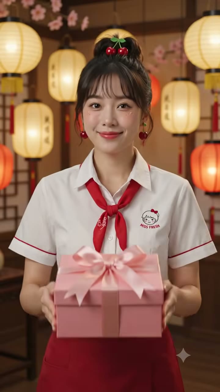 Cherry 中秋形象影片中的人物正面畫面預覽
